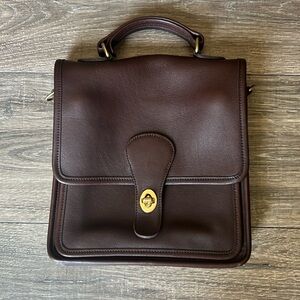 Coach Brown Leather Top-Handle Crossbody Bag